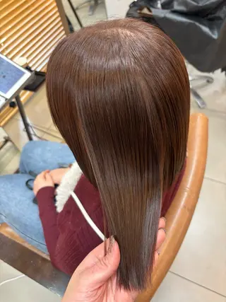 ミディアム カラー 頭皮×髪質改善 透明感カラー💎中村のヘアスタイル