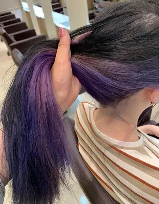 ロング カラー 髪質改善/カラー 🖤‎🤍川島のヘアスタイル