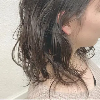 セミロング カラー 韓国　縮毛矯正 髪質改善　木村のヘアスタイル