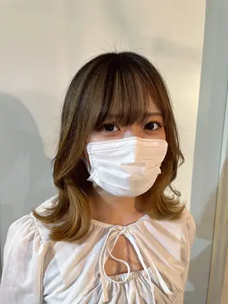 カラー La fith hair ray 札幌店所属・顔まわり/W カラー/リョウのヘアスタイル