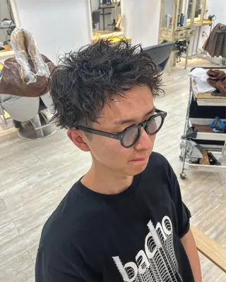 ショート パーマ メンズ Utata  literie所属・嵯峨 大地／パーマ／ ハード系／特殊系のヘアスタイル