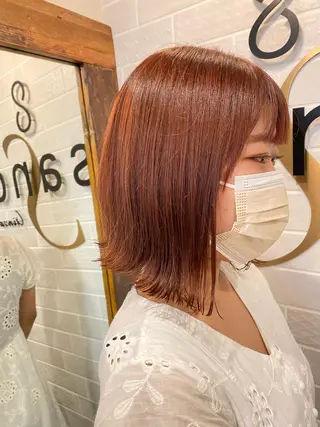 ミディアム カラー パーマ ヘアアレンジ Riposo.所属・✨艶髪✨ 奈須晴香のヘアスタイル