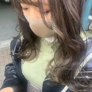 セミロング カラー 韓国ヘア🦋 MIYUのヘアスタイル