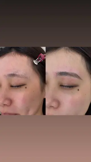 アイブロウ 酸性縮毛矯正 Coreすずのヘアスタイル