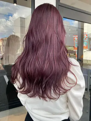 ロング カラー 藤井 貴美子のヘアスタイル