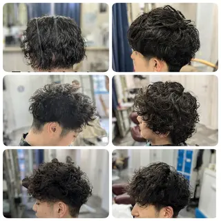 メンズ パーマ メンズパーマ/顔周り レイヤー店長えのもとのヘアスタイル