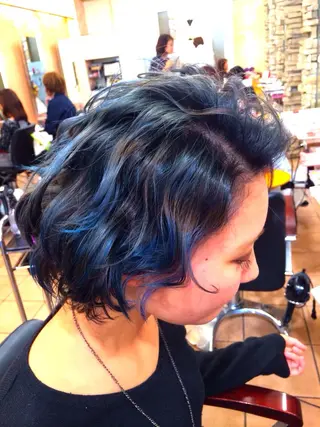 ショート ミディアム カラー カラー/髪質改善スペ シャリスト宮本　伸一のヘアスタイル