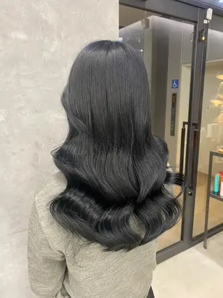 ロング 韓国風モテヘア 🇰🇷aki♡のヘアスタイル