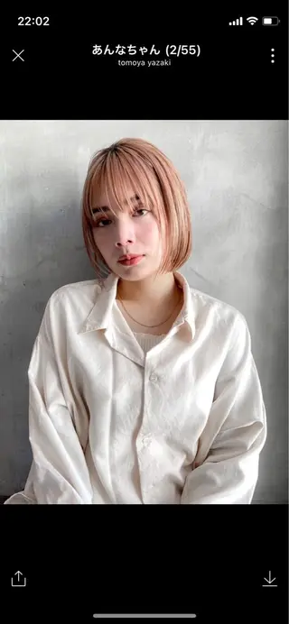 ミディアム SALOWIN所属・MA Iのヘアスタイル