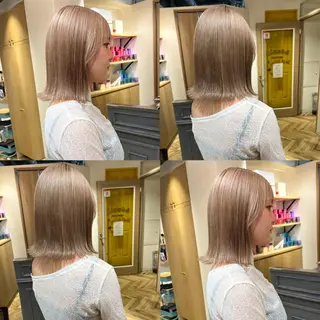 ミディアム カラー 艶カラー/韓国顔周り 🎀mamiのヘアスタイル