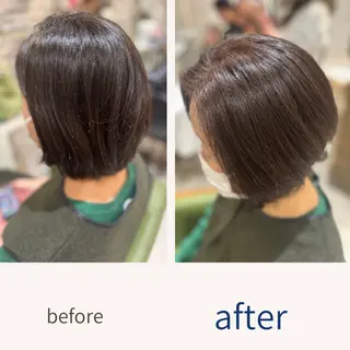 ショート 酸性ストレート特化× 艶髪師/及川のヘアスタイル