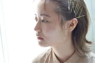 ミディアム 吉田 翔太のヘアスタイル