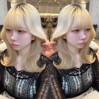 ミディアム カラー もえな 💋👼🏻のヘアスタイル