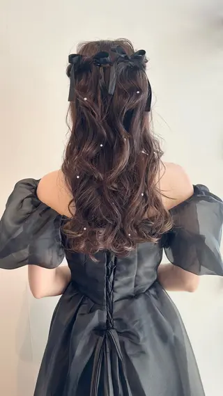 ロング カラー ヘアアレンジ AMELY甲府東店所属・湯浅 彩香のヘアスタイル