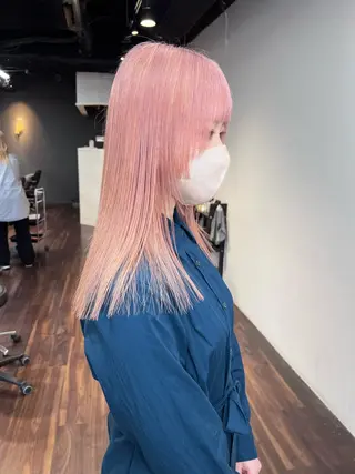 セミロング カラー 🧡色落ちまで2度綺 麗なカラー🧡ヨシキのヘアスタイル