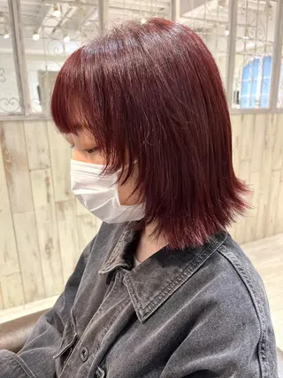 ミディアム カラー 【韓国ヘア×透明感 カラー】笹谷 莉未のヘアスタイル