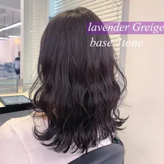 ミディアム カラー ヘアアレンジ ネイル マツエク・マツパ 透明感カラー/推しカ ラー☁️JURAのヘアスタイル