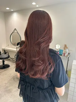 セミロング カラー Koto🌿 ブリーチなしカラーのヘアスタイル