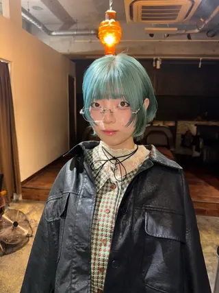 ショート 海外レイヤー/ ブロンドKazuhaのヘアスタイル