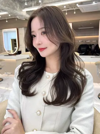 ロング カラー レイヤーカット/ 顔周り 五島巨幹のヘアスタイル