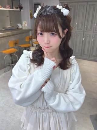 セミロング カラー 🩰ピンクベージュ 💞midori💞のヘアスタイル