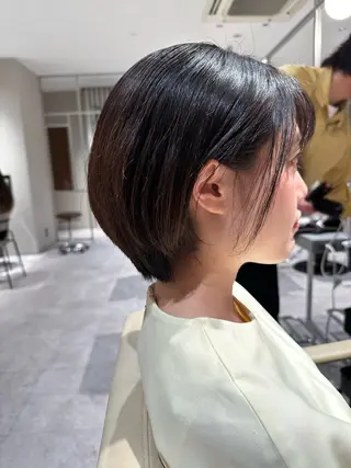 ショート カラー 👑ショート/ボブ /銀座/ニシオカ👑のヘアスタイル
