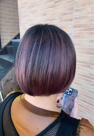 ショート ank classic hair【アンククラシックヘアー】所属・バレイヤージュ ハイライト　齋藤祐哉のヘアスタイル