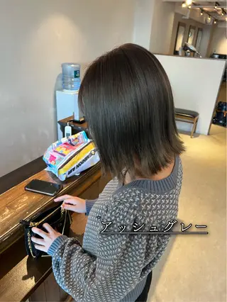 ミディアム カラー レイヤー/ボブパーマ /垢抜け/タクミのヘアスタイル