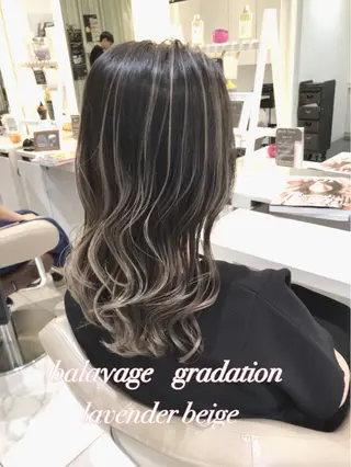 ミディアム カラー 山崎俊輔/髪質改善 /バレイヤージュのヘアスタイル