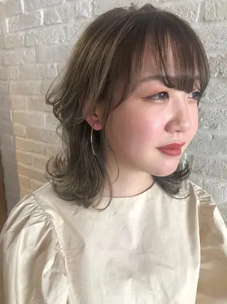 ミディアム カラー hair salon Ranun髪質改善のヘアスタイル