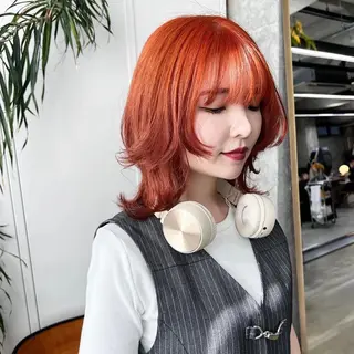 ミディアム カラー 韓国ヘア /男女❄️ 細江 美紅のヘアスタイル