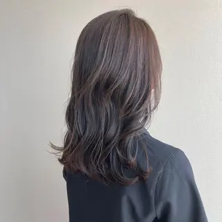 セミロング カラー 砂川朱音⌇鶴見区横堤 ⌇抜け感ヘア⌇韓国風のヘアスタイル