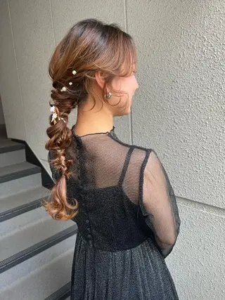 ロング ヘアアレンジ カラーパティシエ facce🌼ikoのヘアスタイル