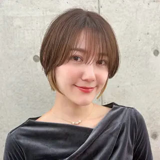 ショート ショート/レイヤー/ 縮毛矯正/ 渡邊莉玖のヘアスタイル