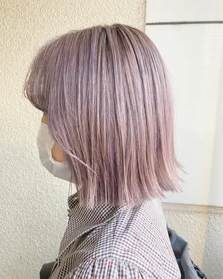 ミディアム カラー パーマ ヘアアレンジ メンズ キッズ ネイル マツエク・マツパ 🌈デザインヘア職人 Kaede🌈のヘアスタイル