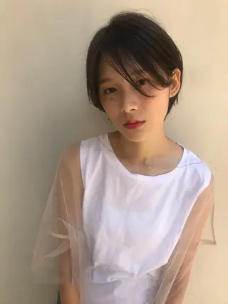 ショート カラー パーマ 羽田 ひろむのヘアスタイル