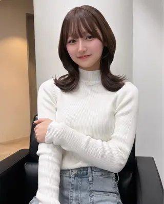 ミディアム 新宿/ボブ/レイヤー 縮毛矯正/SACHIのヘアスタイル