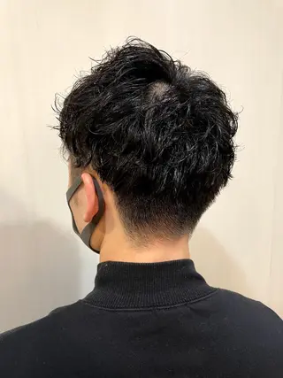 ショート パーマ メンズ Graceful BarBer platinum所属・無料メンズカット💈 遠山泰輝のヘアスタイル