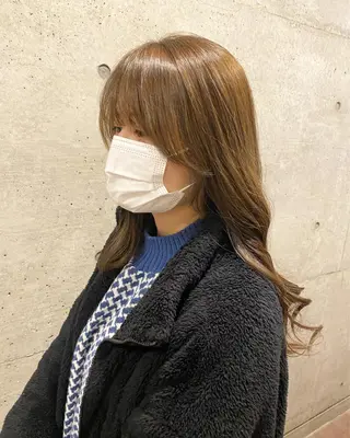 ロング カラー 後藤紗英/髪質改善 /オリーブベージュのヘアスタイル