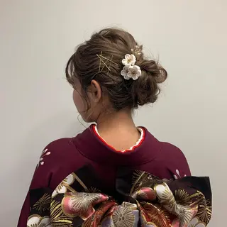 セミロング ヘアアレンジ bob/ aoiのヘアスタイル