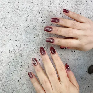 ミディアム カラー パーマ ヘアアレンジ メンズ キッズ ネイル マツエク・マツパ Salon Ｋのネイルデザイン