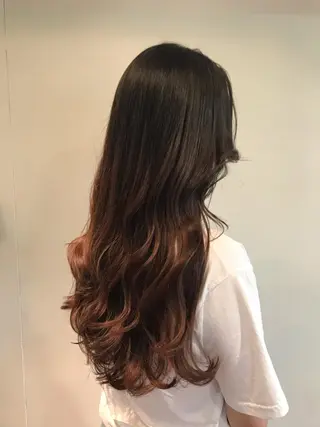 ロング カラー ヘアアレンジ knock【ノック】所属・烏丸韓国ヘア🇰🇷 ayaka🎀のヘアスタイル