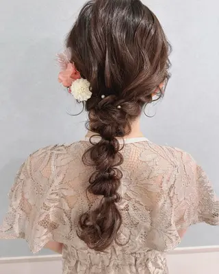 ロング ヘアアレンジ セットサロン      ラフテル所属・大阪/ヘアアレンジ /似合わせset💐のヘアスタイル