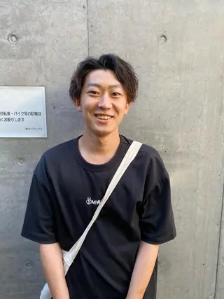 ミディアム パーマ メンズ 菊池大一 溝の口パーマのヘアスタイル