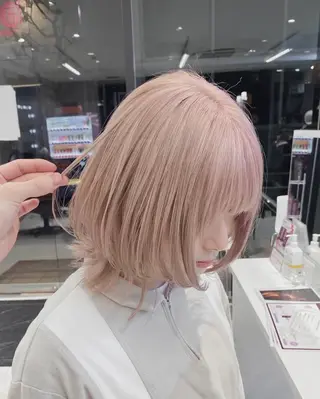 ミディアム カラー ニュアンス/フェザー /ウルフ/伶馬のヘアスタイル