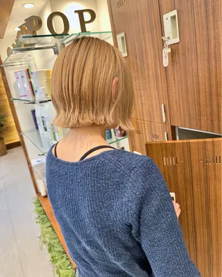 ショート カラー パーマ ヘアアレンジ メンズ 🫧ブリーチなし透明 感カラー🫧沼尻彩花のヘアスタイル