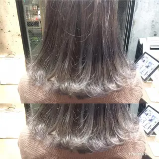 ミディアム カラー 北條 優輝のヘアスタイル