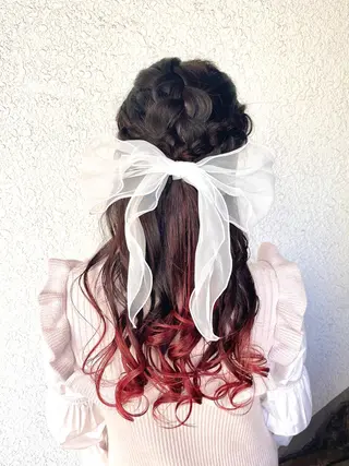 ロング ヘアアレンジ 💖透明感カラー💖 坂本万由子のヘアスタイル