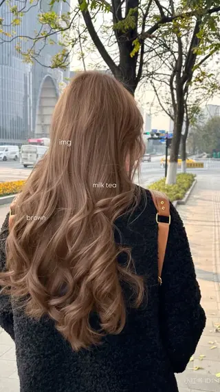 カラー ベージュ・ラベンダー カラー🎀りりのヘアスタイル