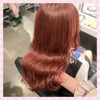 セミロング カラー 💗ガーリーヘア🎀 saki💗のヘアスタイル